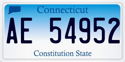 CT license plate AE54952