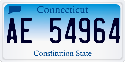 CT license plate AE54964