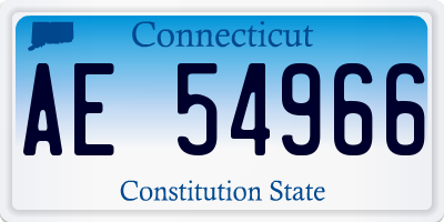CT license plate AE54966
