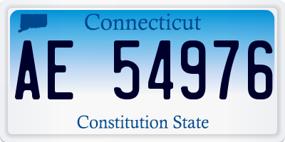 CT license plate AE54976