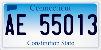 CT license plate AE55013