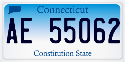 CT license plate AE55062