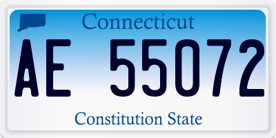 CT license plate AE55072