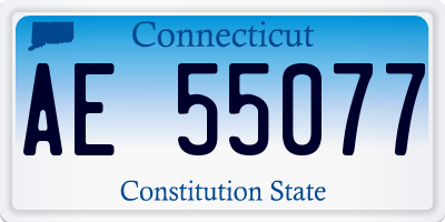 CT license plate AE55077