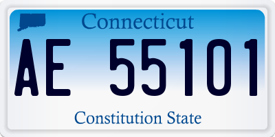CT license plate AE55101