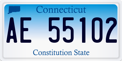 CT license plate AE55102