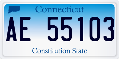 CT license plate AE55103