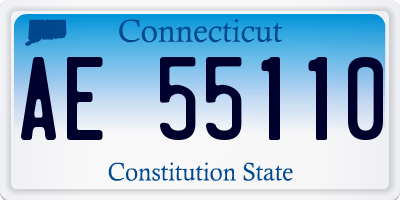 CT license plate AE55110