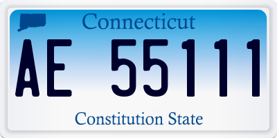CT license plate AE55111