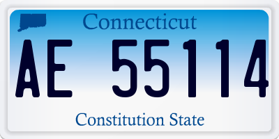 CT license plate AE55114