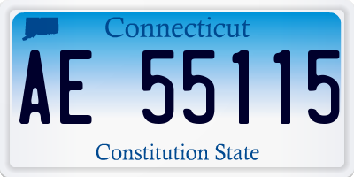 CT license plate AE55115
