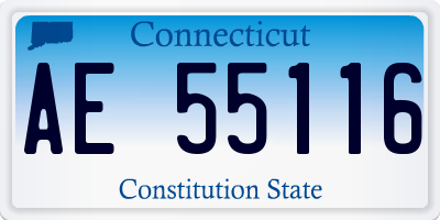 CT license plate AE55116