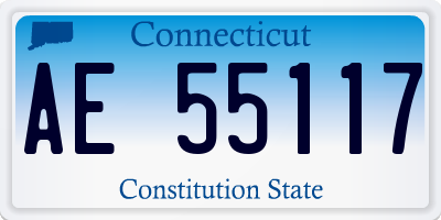 CT license plate AE55117