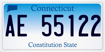 CT license plate AE55122