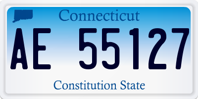 CT license plate AE55127