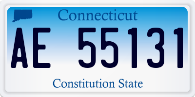 CT license plate AE55131