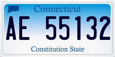 CT license plate AE55132