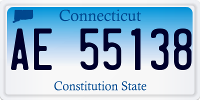 CT license plate AE55138
