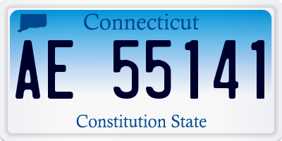 CT license plate AE55141
