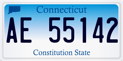 CT license plate AE55142