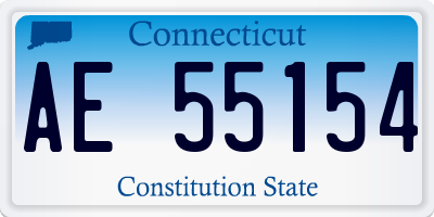 CT license plate AE55154