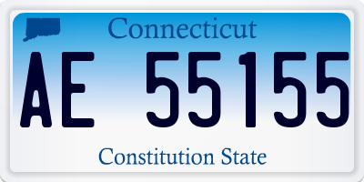 CT license plate AE55155