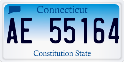 CT license plate AE55164