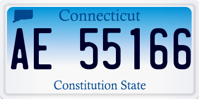 CT license plate AE55166