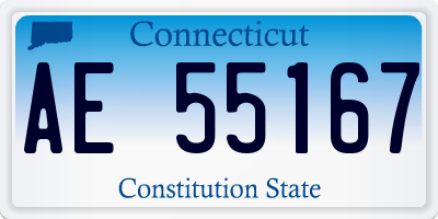 CT license plate AE55167