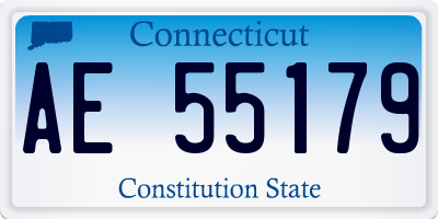 CT license plate AE55179
