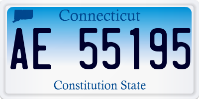 CT license plate AE55195