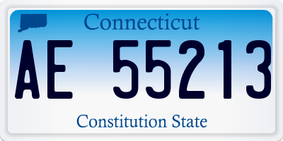 CT license plate AE55213