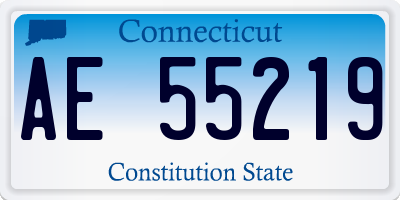 CT license plate AE55219