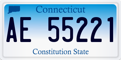 CT license plate AE55221