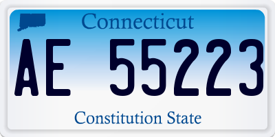 CT license plate AE55223