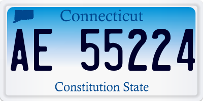CT license plate AE55224