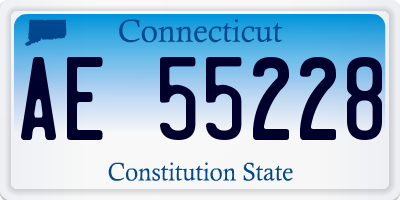 CT license plate AE55228