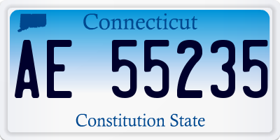CT license plate AE55235