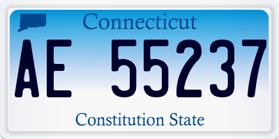 CT license plate AE55237