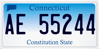 CT license plate AE55244
