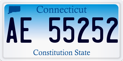 CT license plate AE55252
