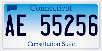 CT license plate AE55256