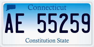 CT license plate AE55259