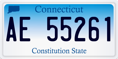 CT license plate AE55261