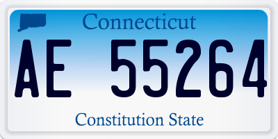 CT license plate AE55264