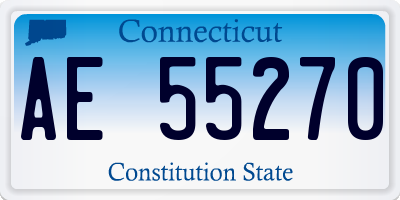CT license plate AE55270