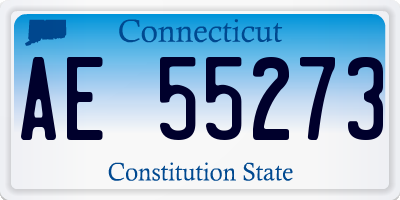 CT license plate AE55273