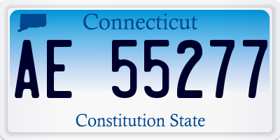 CT license plate AE55277