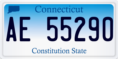 CT license plate AE55290