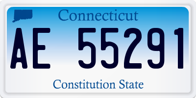 CT license plate AE55291